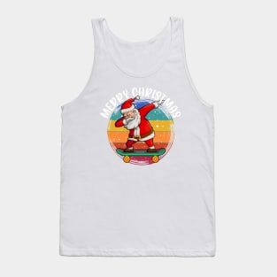 Santa Skateboarder Happy Christmas Merry Christmas Christmas Event Christmas Present Gift for Family for Dad for Mom for Friends for Kids Tank Top